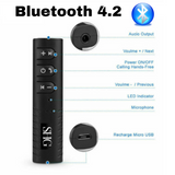 Bluetooth Car Aux Adapter Receiver | Portable Hands-Free | 3.5mm and 6.3mm |