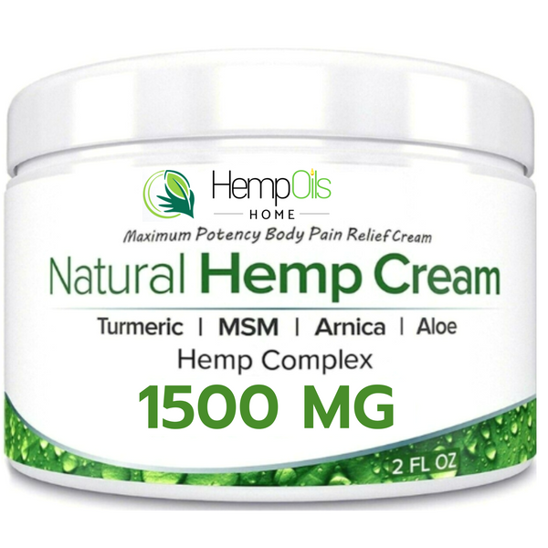 Natural Hemp Relief Cream  – 1500 Mg –  Natural Hemp Extract Cream for Knee, Joint & Back – Made in USA –