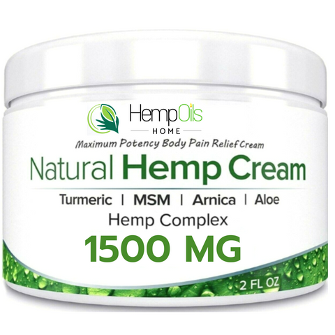 Natural Hemp Relief Cream  – 1500 Mg –  Natural Hemp Extract Cream for Knee, Joint & Back – Made in USA –