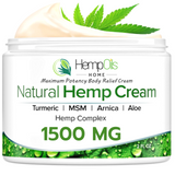 Natural Hemp Relief Cream  – 1500 Mg –  Natural Hemp Extract Cream for Knee, Joint & Back – Made in USA –