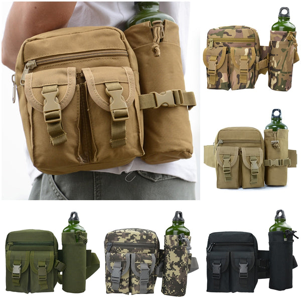 Tactical Waist Bag with Molle Water Bottle Pouch