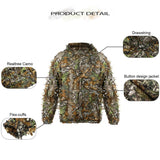 3D Leaf Hunting Jackets Pants Suit Camouflage Clothing Outdoor Stalking in Hunting Bird Watching