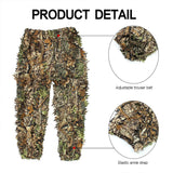 3D Leaf Hunting Jackets Pants Suit Camouflage Clothing Outdoor Stalking in Hunting Bird Watching