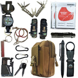 16 in 1 Outdoor survival kit Set Camping Travel Supplies Tactical Multifunction First aid SOS EDC Emergency for Wilderness tools